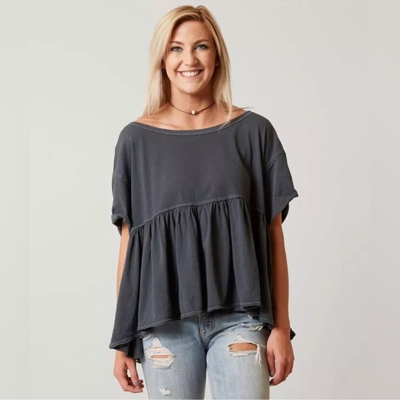 Free People Tops - Free People We The Free Odyssey Peplum Top Oversized Size Small